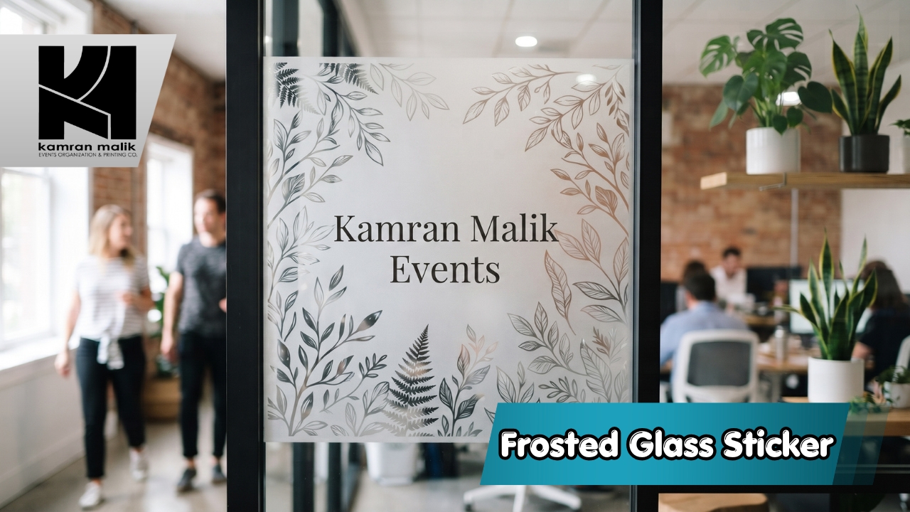 Frosted Glass Sticker With Kamran Malik Events