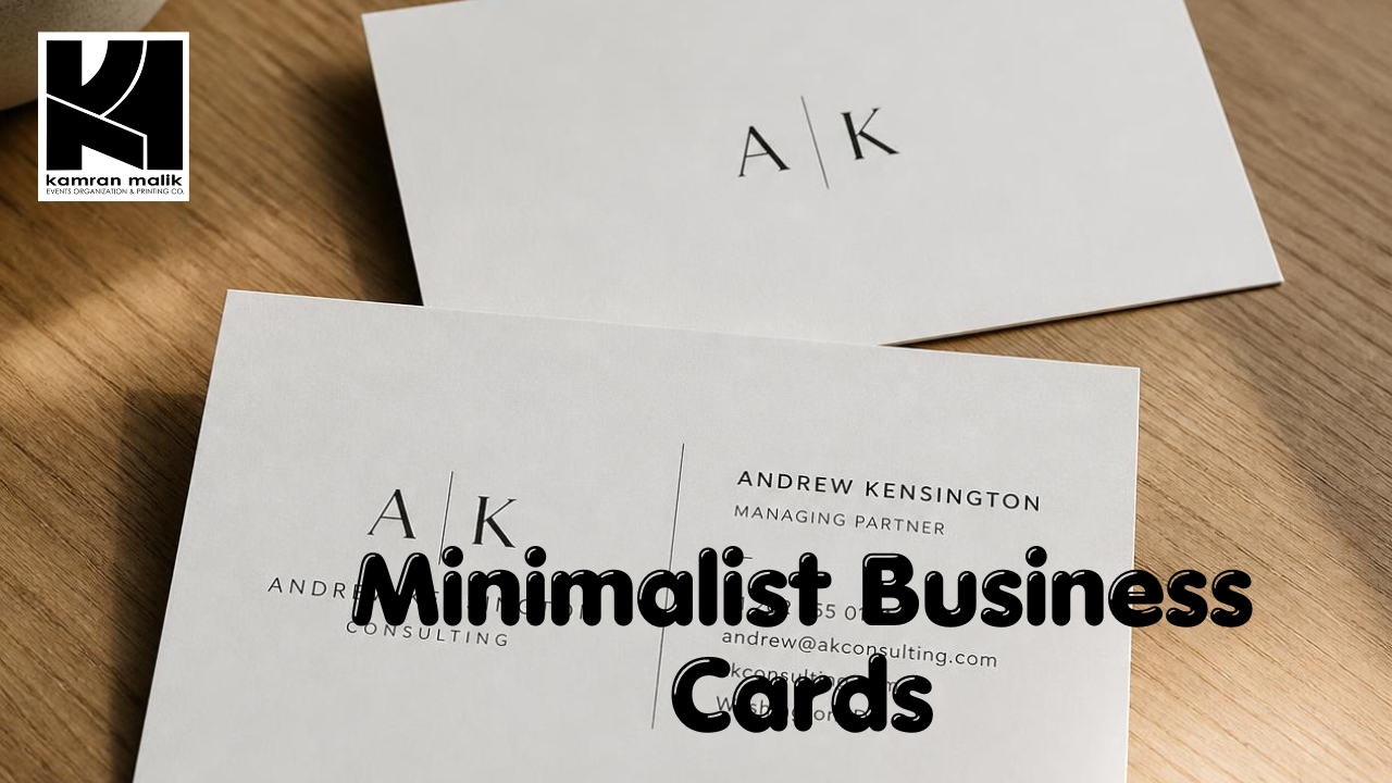 Minimalist Business Cards with Kamran Malik Events