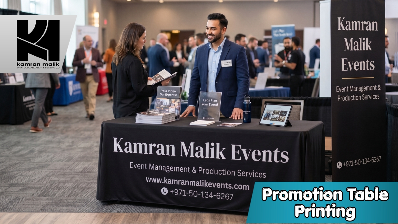Promotion Table Printing With Kamran Malik Events