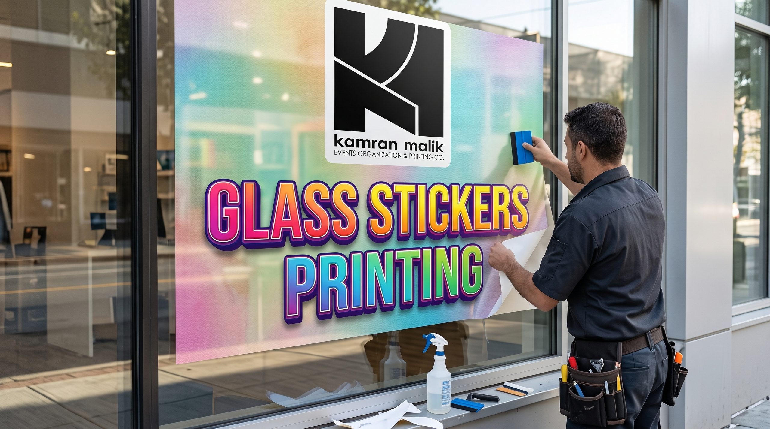 Glass Stickers Printing for Creative Branding and Business Promotion